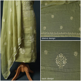 Lucknowi chikankari hand embroidered kota doria cotton 2pc