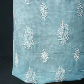 Lucknowi chikankari hand embroidered kota doria cotton 2pc