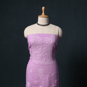 Lucknowi chikankari hand embroidered kota doria cotton 2pc
