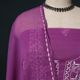Lucknowi chikankari hand embroidered kota doria cotton 2pc