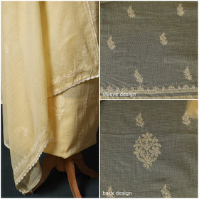 Lucknowi chikankari hand embroidered kota doria cotton 2pc