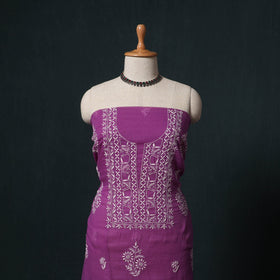 Lucknowi chikankari hand embroidered kota doria cotton 2pc