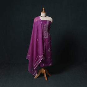 Lucknowi chikankari hand embroidered kota doria cotton 2pc