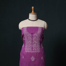 Lucknowi chikankari hand embroidered kota doria cotton 2pc