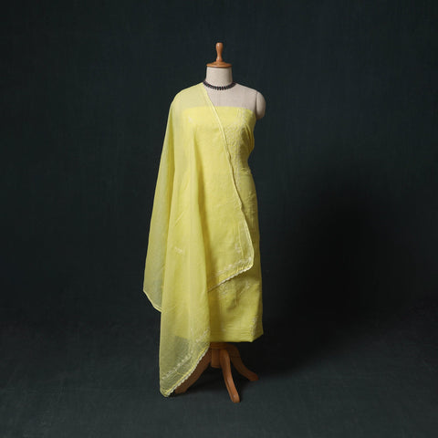 Lucknowi chikankari hand embroidered kota doria cotton 2pc
