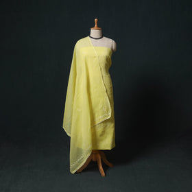 Lucknowi chikankari hand embroidered kota doria cotton 2pc