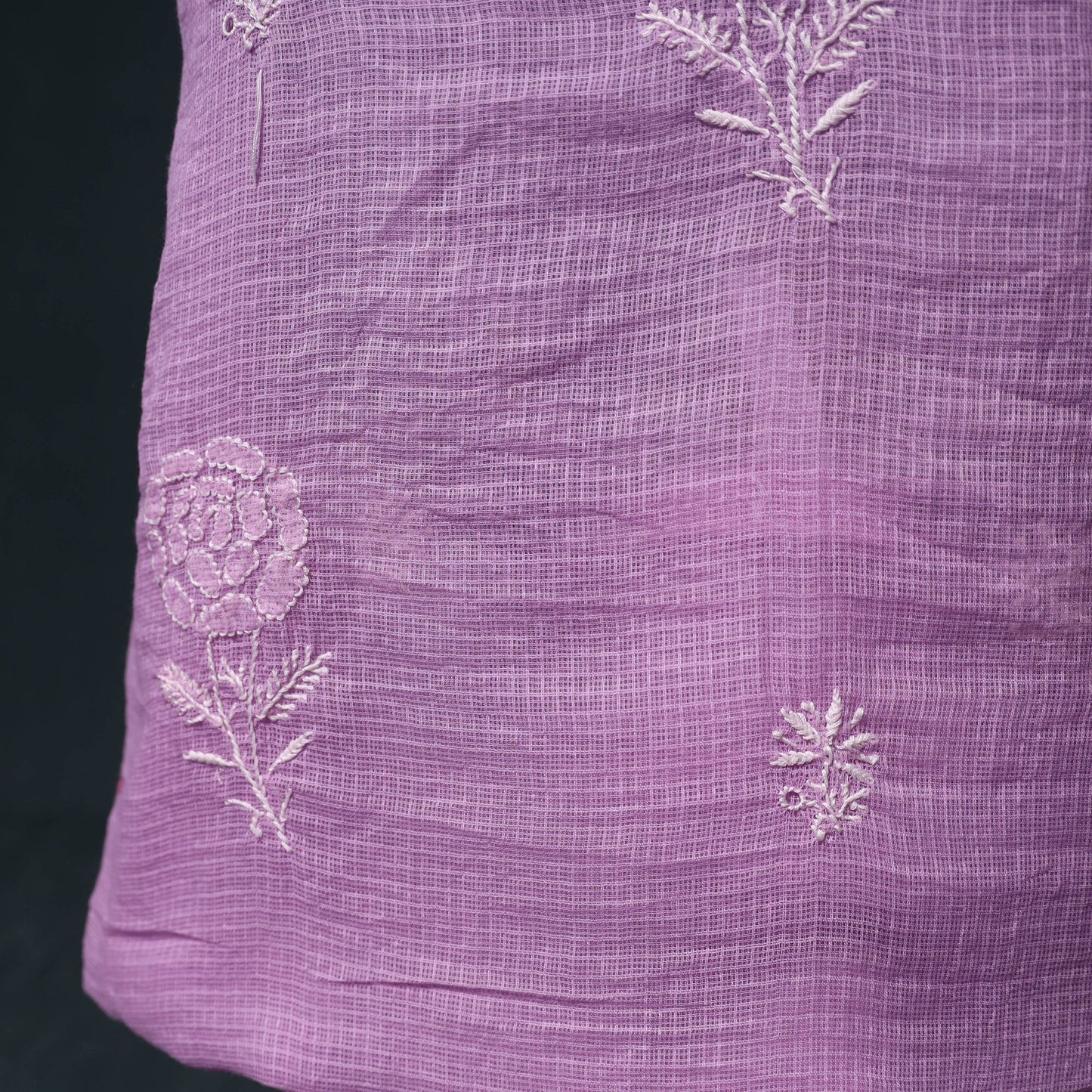 Lucknowi chikankari hand embroidered kota doria cotton 2pc