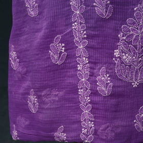 Lucknowi chikankari hand embroidered kota doria cotton 2pc