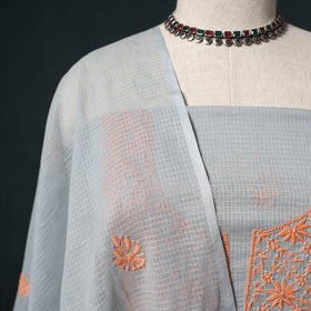 Lucknowi chikankari hand embroidered kota doria cotton 2pc