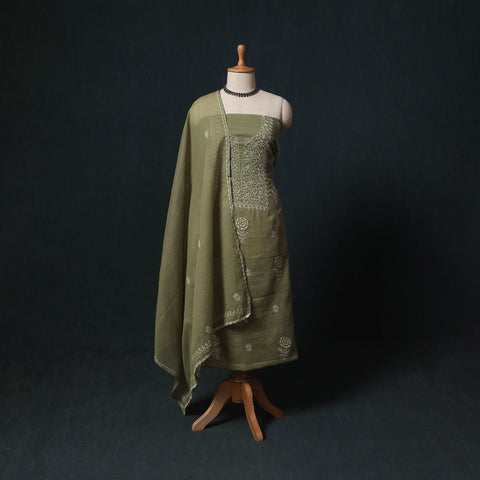 Lucknowi chikankari hand embroidered kota doria cotton 2pc