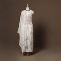Lucknowi chikankari hand embroidered mul chanderi 2pc