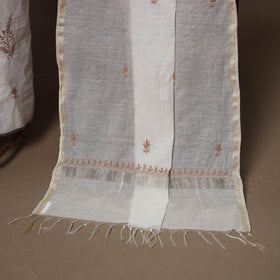 Lucknowi chikankari hand embroidered mul chanderi 2pc