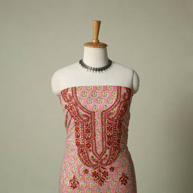 Lucknowi chikankari hand embroidery sanganeri unstitched