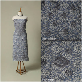 Lucknowi chikankari hand embroidery sanganeri unstitched