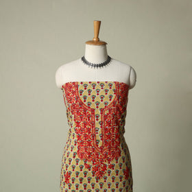 Lucknowi chikankari hand embroidery sanganeri unstitched