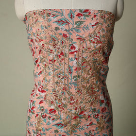 Lucknowi chikankari hand embroidery sanganeri unstitched