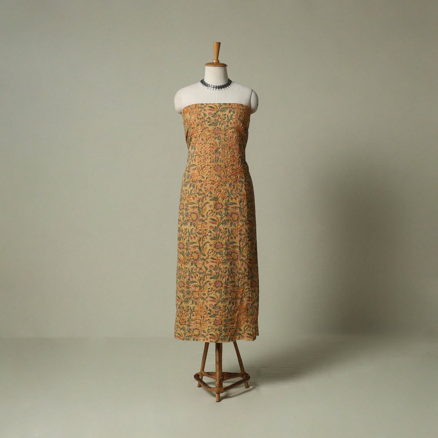 Lucknowi chikankari hand embroidery sanganeri unstitched