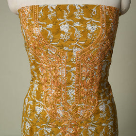 Lucknowi chikankari hand embroidery sanganeri unstitched