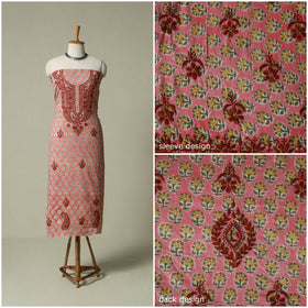 Lucknowi chikankari hand embroidery sanganeri unstitched