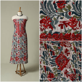 Lucknowi chikankari hand embroidery sanganeri unstitched