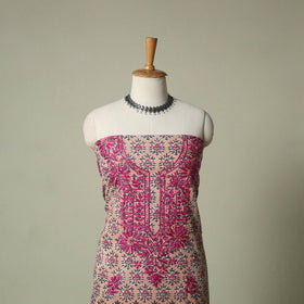 Lucknowi chikankari hand embroidery sanganeri unstitched