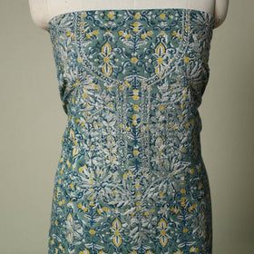 Lucknowi chikankari hand embroidery sanganeri unstitched