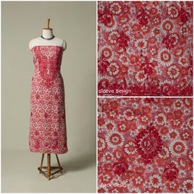 Lucknowi chikankari hand embroidery sanganeri unstitched