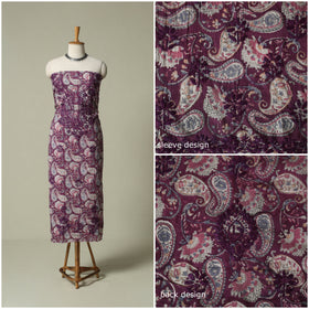 Lucknowi chikankari hand embroidery sanganeri unstitched