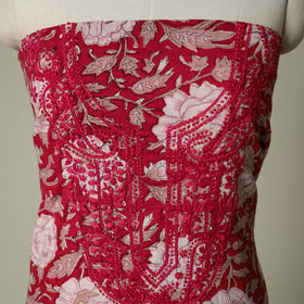 Lucknowi chikankari hand embroidery sanganeri unstitched