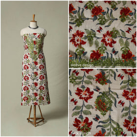 Lucknowi chikankari hand embroidery sanganeri unstitched
