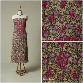 Lucknowi chikankari hand embroidery sanganeri unstitched