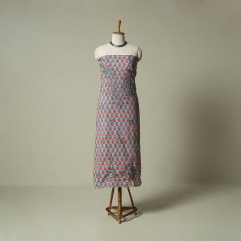 Lucknowi chikankari hand embroidery sanganeri unstitched