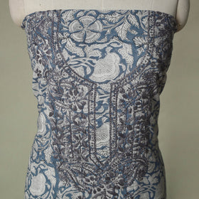 Lucknowi chikankari hand embroidery sanganeri unstitched