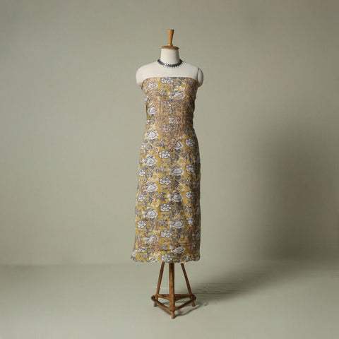 Lucknowi chikankari hand embroidery sanganeri unstitched