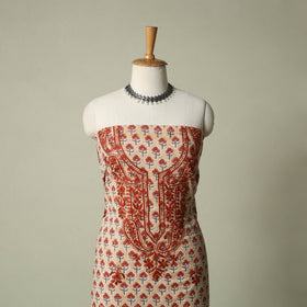 Lucknowi chikankari hand embroidery sanganeri unstitched