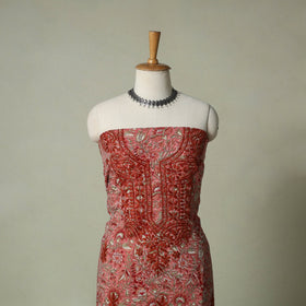 Lucknowi chikankari hand embroidery sanganeri unstitched