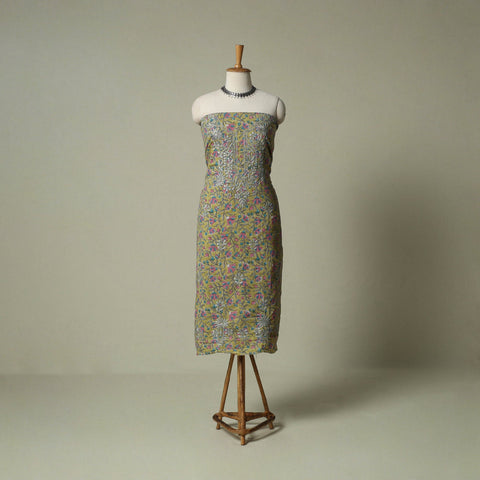 Lucknowi chikankari hand embroidery sanganeri unstitched