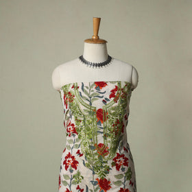 Lucknowi chikankari hand embroidery sanganeri unstitched