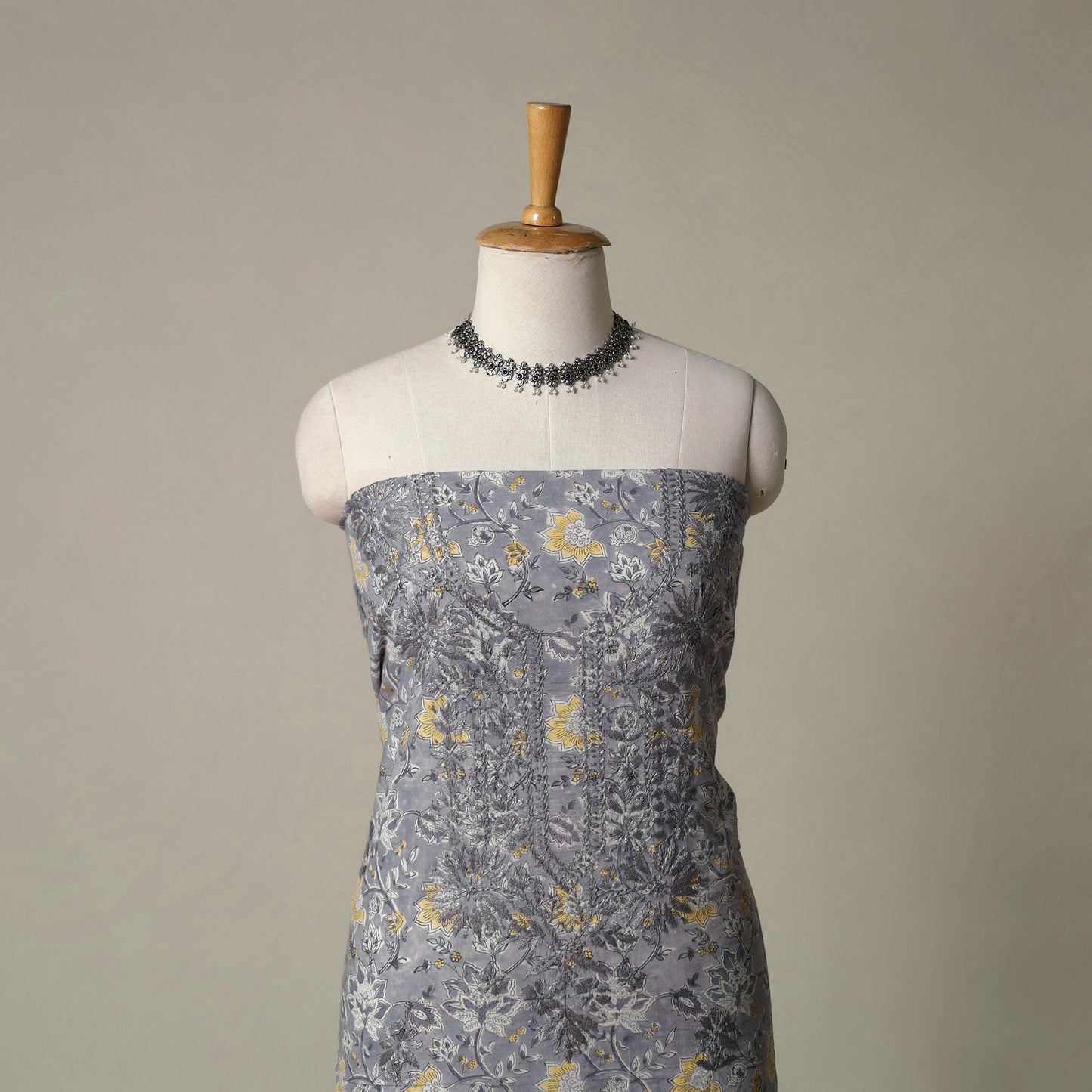 Lucknowi chikankari hand embroidery sanganeri unstitched