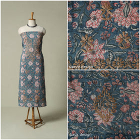 Lucknowi chikankari hand embroidery sanganeri unstitched