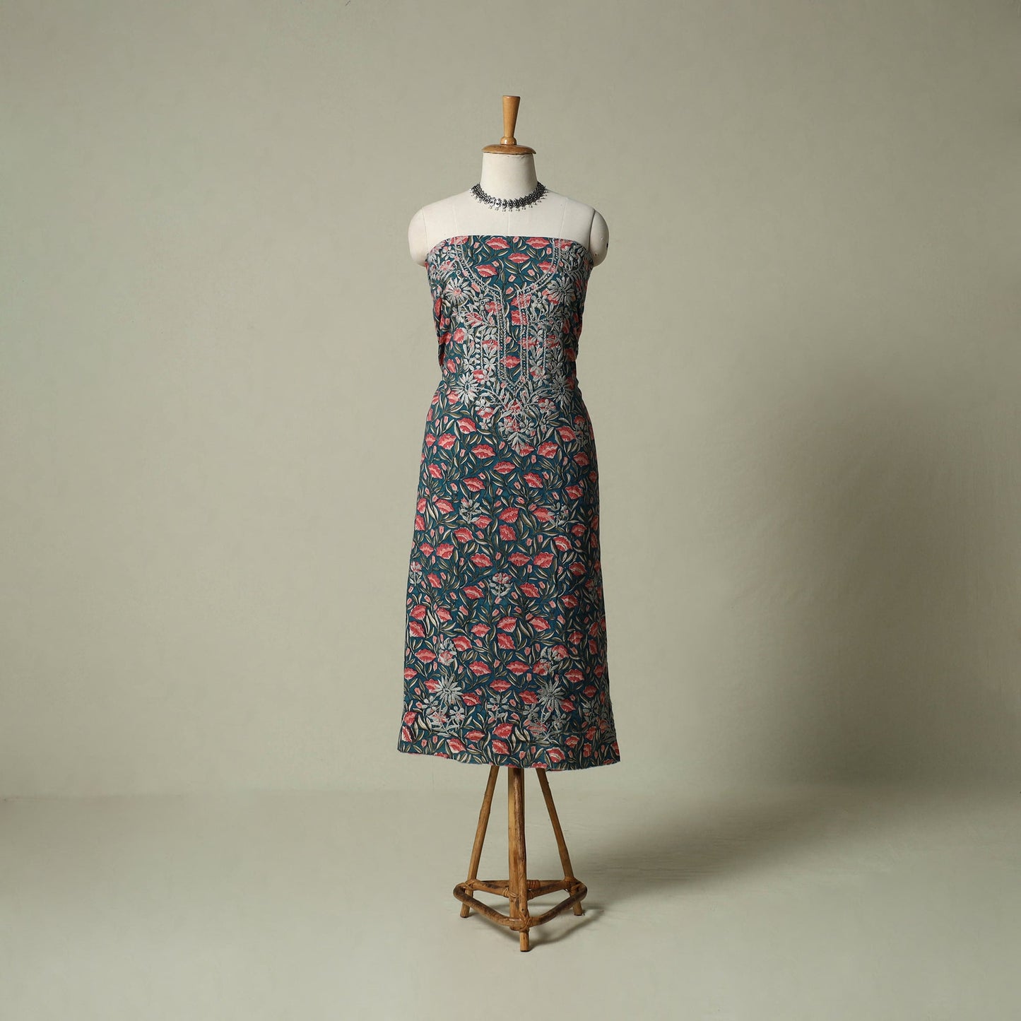 Lucknowi chikankari hand embroidery sanganeri unstitched