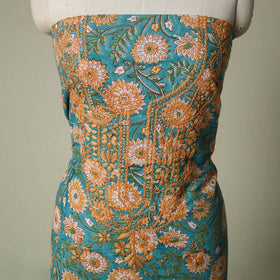 Lucknowi chikankari hand embroidery sanganeri unstitched