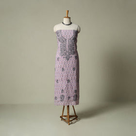 Lucknowi chikankari hand embroidery sanganeri unstitched