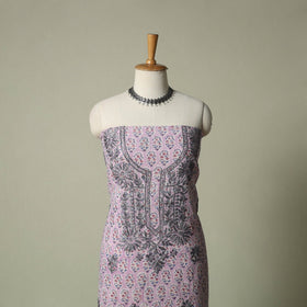 Lucknowi chikankari hand embroidery sanganeri unstitched