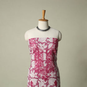 Lucknowi chikankari hand embroidery sanganeri unstitched