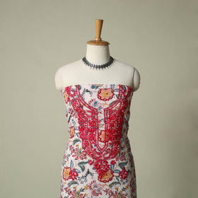 Lucknowi chikankari hand embroidery sanganeri unstitched