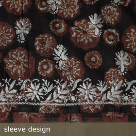 Lucknowi chikankari hand work bagru block print unstitched