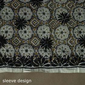 Lucknowi chikankari hand work bagru block print unstitched