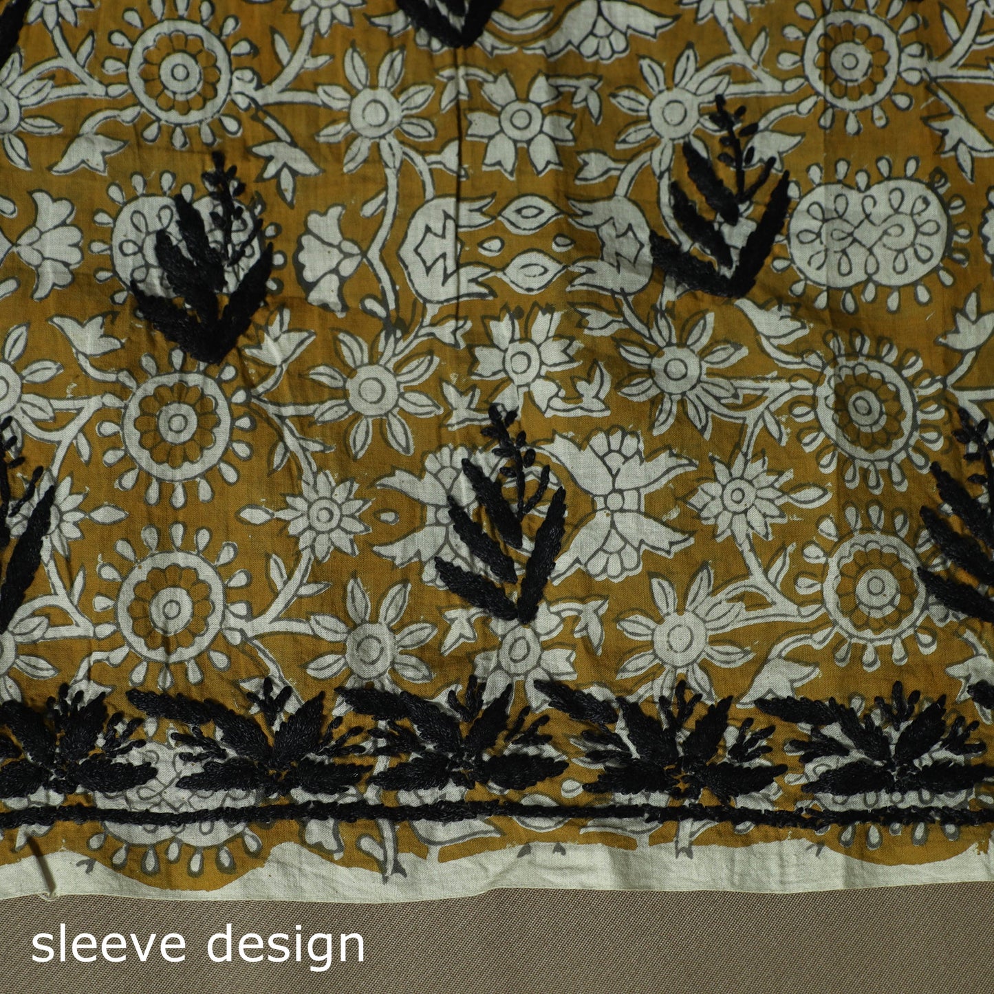 Lucknowi chikankari hand work bagru block print unstitched