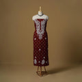 Lucknowi chikankari hand work bandhani unstitched kurta